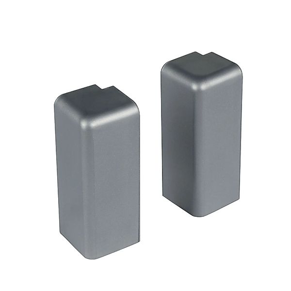 Kosche Außenecken für Kosche Sockelleiste 16 mm x 58 mm Silber 2 Stück günstig online kaufen