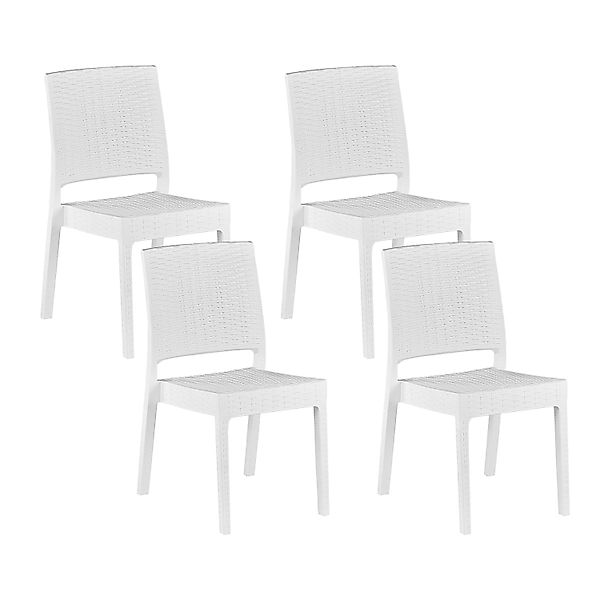 Beliani Gartenstuhl Weiss 47x60x89 günstig online kaufen
