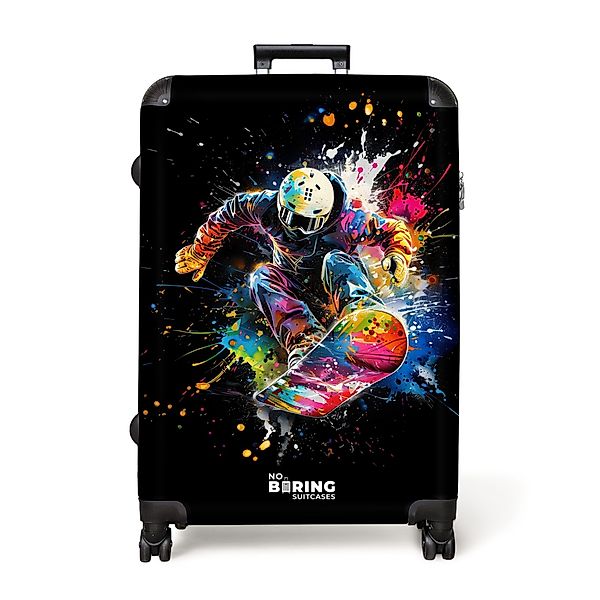 NoBoringSuitcases.com© Hartschalen-Trolley Snowboarder mit Graffiti 77 günstig online kaufen