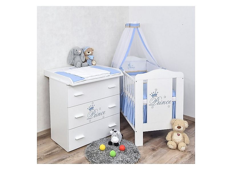 Baby-Delux Babyzimmer-Komplettset Babyzimmer Prince, (13-tlg), Babybett Wic günstig online kaufen