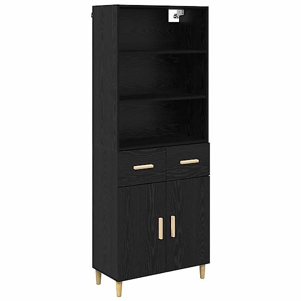 vidaXL Highboard 2 Stk Schwarz Eichen-Optik 69,5 x 34 x 180 cm 3416168 günstig online kaufen