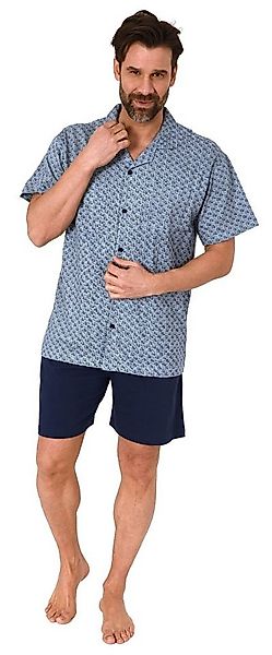 Normann Pyjama Herren kurzarm Schlafanzug Shorty Pyjama zum durchknöpfen günstig online kaufen