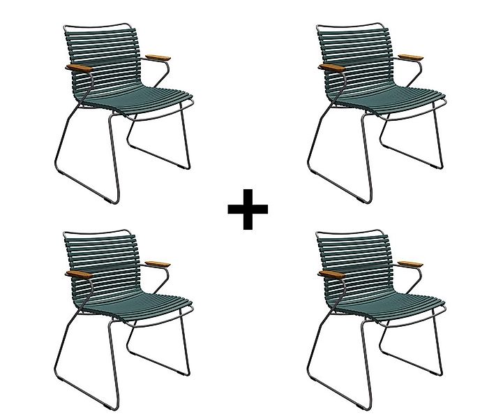 Click Set Stühle 4tlg. kiefergrün günstig online kaufen