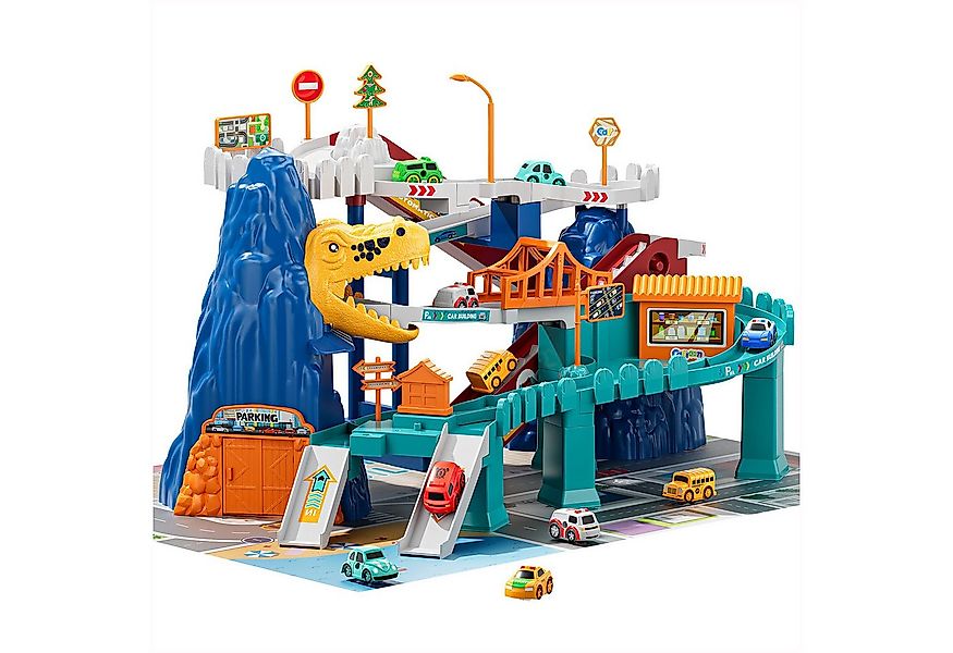 TEMI Spielzeug-Auto Kinder Auto Garage Parken Abenteuer Spielzeug mit 10 Mi günstig online kaufen