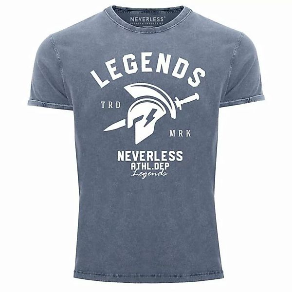 Neverless Print-Shirt Cooles Angesagtes Herren T-Shirt Vintage Shirt Sparta günstig online kaufen