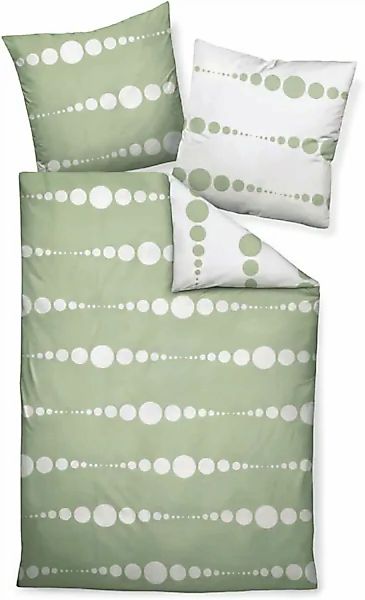 Janine Janine Mako-Satin Bettwäsche J.D. 87091 nebelgrün Größe:  200x220 cm günstig online kaufen
