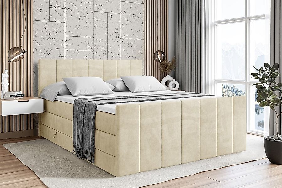 ALTDECOR Boxspringbett MILTIO-Z KING (Multipocket-Matratze H4, H3 Matratze günstig online kaufen