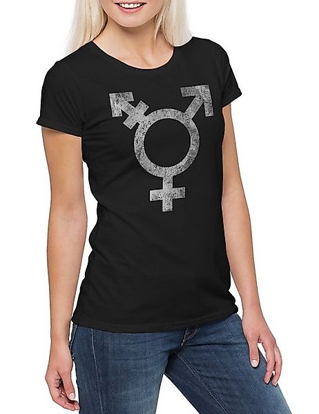 Urban Backwoods Print-Shirt Transgender Symbol Damen T-Shirt Trans Gender M günstig online kaufen