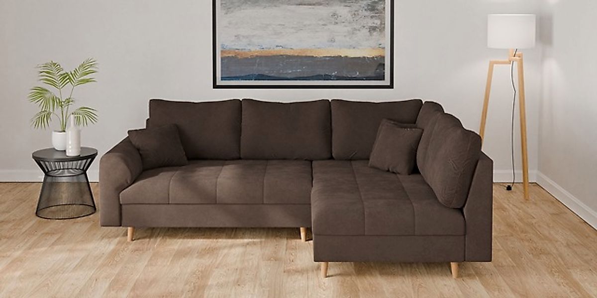 Home affaire Ecksofa »CHARRE L-Form mit Ottomane, Maße B/T/H: 231/161/81 cm günstig online kaufen