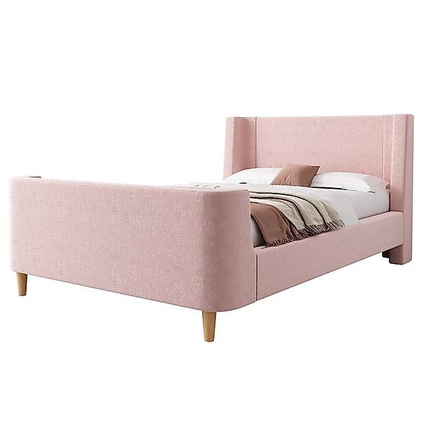 Rutaqian Polsterbett Kinderbett, modern Einzelbett, Bettgestell 90 x 200 cm günstig online kaufen