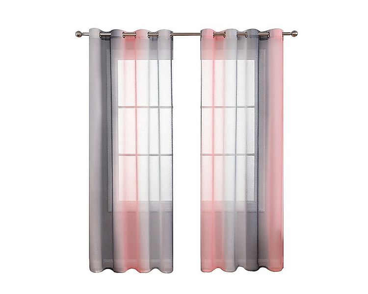 BYSURE Gardine (2 St), Ösen, transparent, Voile, Regenbogen-Vorhänge günstig online kaufen