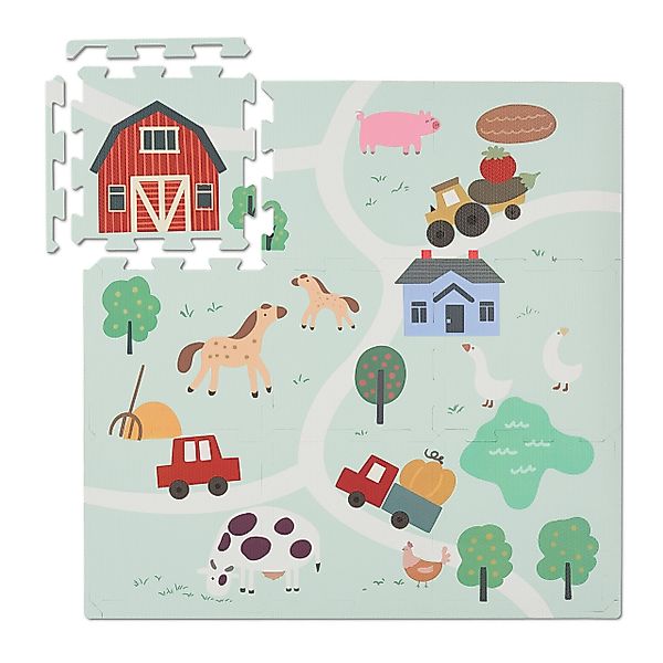 relaxdays Spielmatte Puzzlematte Farm günstig online kaufen