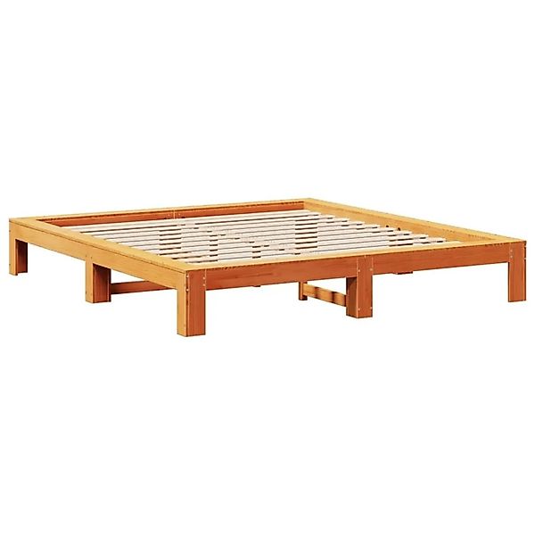 vidaXL Massivholzbett ohne Matratze Wachsbraun 200x200 Kiefernholz 3308728 günstig online kaufen