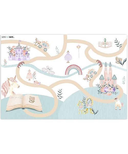 LetsPlaymats Spielmatte Prinzessin - Schloss - Blumen - Einhorn - Mädchen, günstig online kaufen