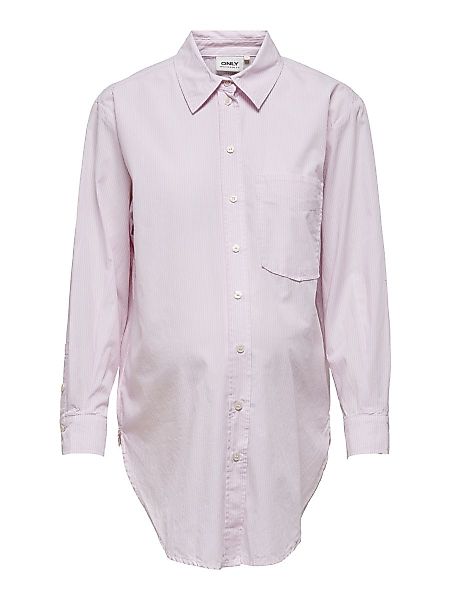 ONLY Mama 3/4-ärmelige Streifen- Hemd Damen Pink günstig online kaufen