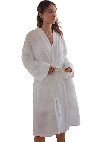 Next Damenbademantel Bademantel mit Vichykaros aus günstig online kaufen