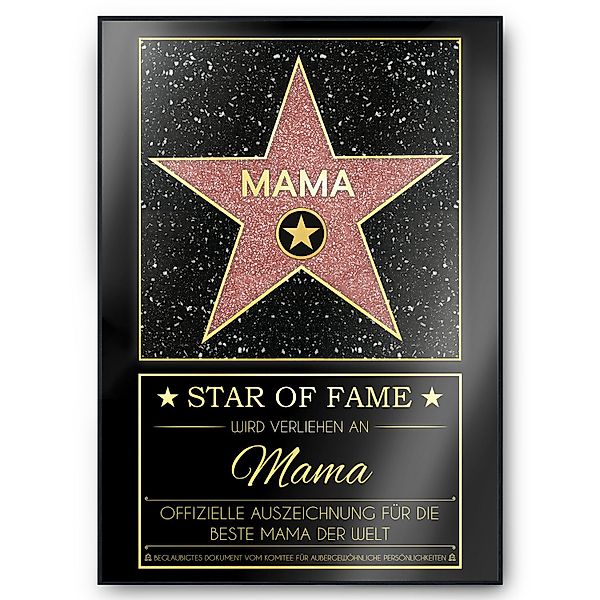 Tigerlino Poster Mama Hollywood Stern Urkunde günstig online kaufen