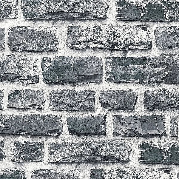 AS-Creation Vliestapete Steinoptik Vorgeleimt 10,05 m x 0,53 m Grau FSC® günstig online kaufen