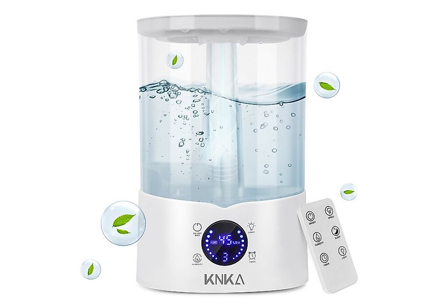 KNKA PRO Luftbefeuchter Top Fill Luftbefeuchter, 4 l Wassertank, Leiser Rau günstig online kaufen