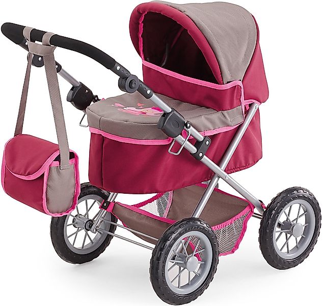 Bayer Puppenwagen Trendy, rot/braun, mit Wickeltasche günstig online kaufen