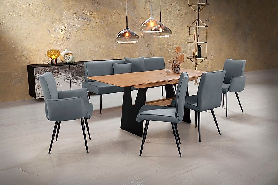 K+W Komfort & Wohnen Essgruppe "Giacomo I" 6 Stk. tlg. 2 Stühle und 2 Armle günstig online kaufen