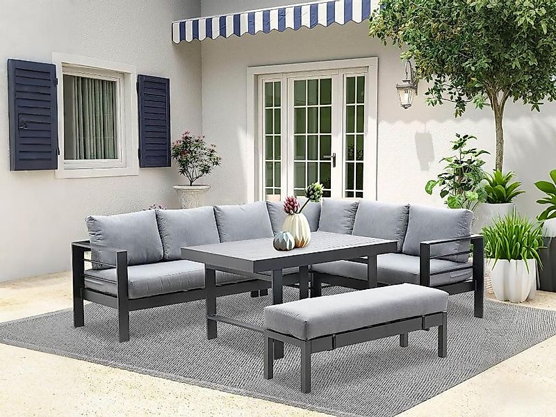 MeXo Gartenlounge-Set Modulares Terrassenmöbelset, (Ecklounge Sofa günstig online kaufen