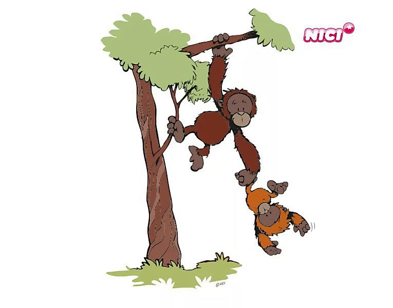 Wandtattoo Kinderzimmer NICI - Orang Utan - Kletterparty günstig online kaufen