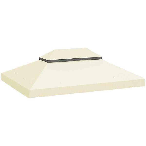 Outsunny Ersatz-Vordach 370g Oxford-Stoff Cremeweiß 400L x 300B cm günstig online kaufen