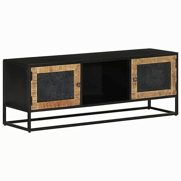 furnicato TV-Schrank 110x30x40 cm Massivholz Mango und Eisen (1-St) günstig online kaufen