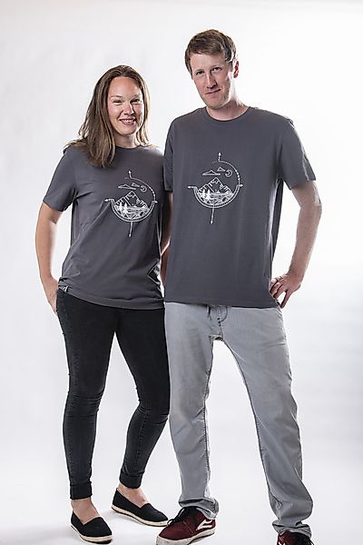 Unisex T-shirt" Ellandschaft" In Anthrazit günstig online kaufen