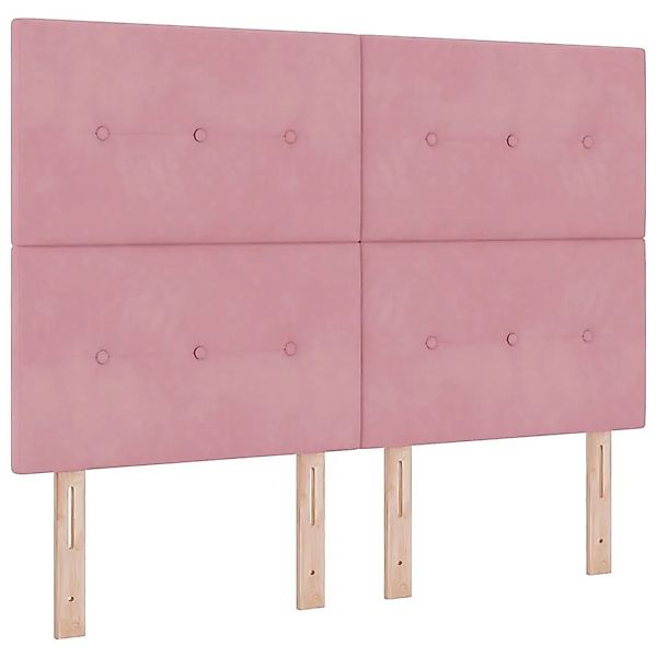 vidaXL LED Boxspringbett mit Matratze Rosa 140 x 190 cm Stoff 3343315 günstig online kaufen