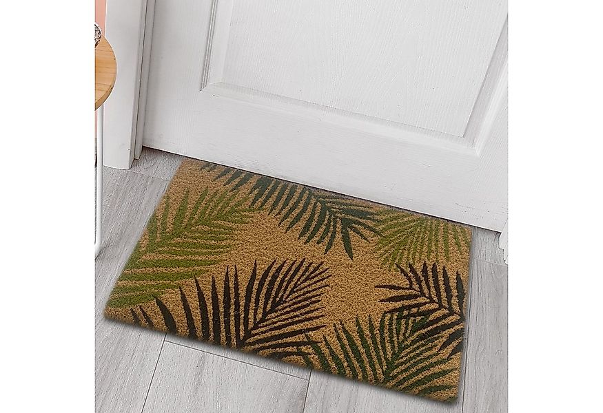 Carpetia Fußmatte Schuhabtreter aus Kokos nachhaltig, Palmenblätter in grün günstig online kaufen