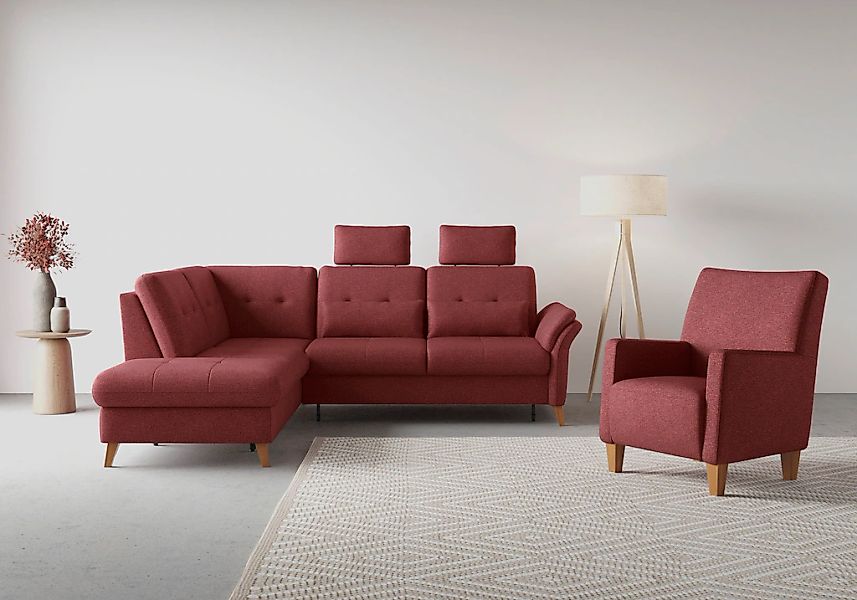 sit&more Ecksofa "Göteborg", inkl. Sitztiefenverstellung, wahlweise mit Bet günstig online kaufen