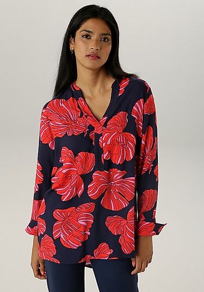 Aniston SELECTED Longbluse, mit ausgefallenen Blütendruck günstig online kaufen