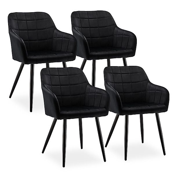 Ofcasa Esszimmerstuhl Polsterstühle (4er Set), Samt günstig online kaufen