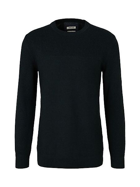 Tom Tailor Herren Rundhals Pullover BASIC STRUCTURED günstig online kaufen