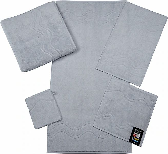 ROSS Gästehandtuch »Cashmere feeling«, (6 St.), mit Wellen-Bordüre günstig online kaufen