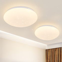 Nettlife LED Deckenleuchte Kinderzimmer Weiß Rund günstig online kaufen