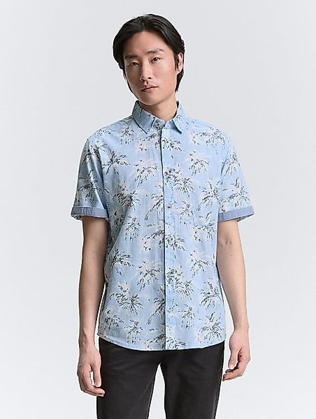 TOM TAILOR Kurzarmhemd Regular Fit Kurzarmhemd mit Palmen-Print günstig online kaufen