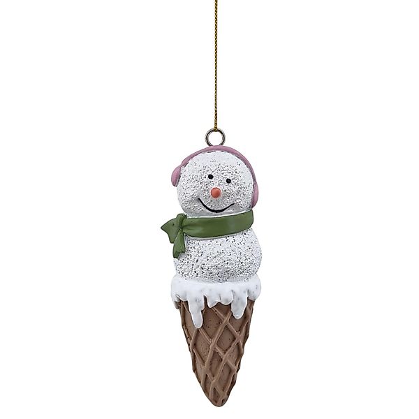 Dekofigur Pfefferkuchen Anhänger Schneemann 11,5 cm günstig online kaufen