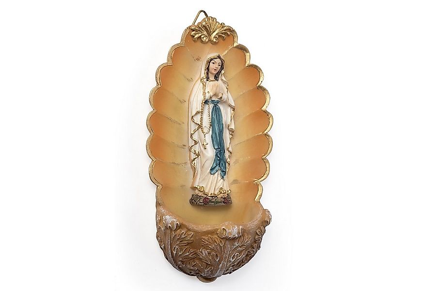 Moritz Dekofigur Madonna im Wand-Weihwasserbecken 14?cm Polyresin, Polyresi günstig online kaufen