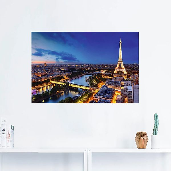 Artland Wandbild "Eiffelturm und Seine am Abend, Paris", Paris, (1 St.), al günstig online kaufen