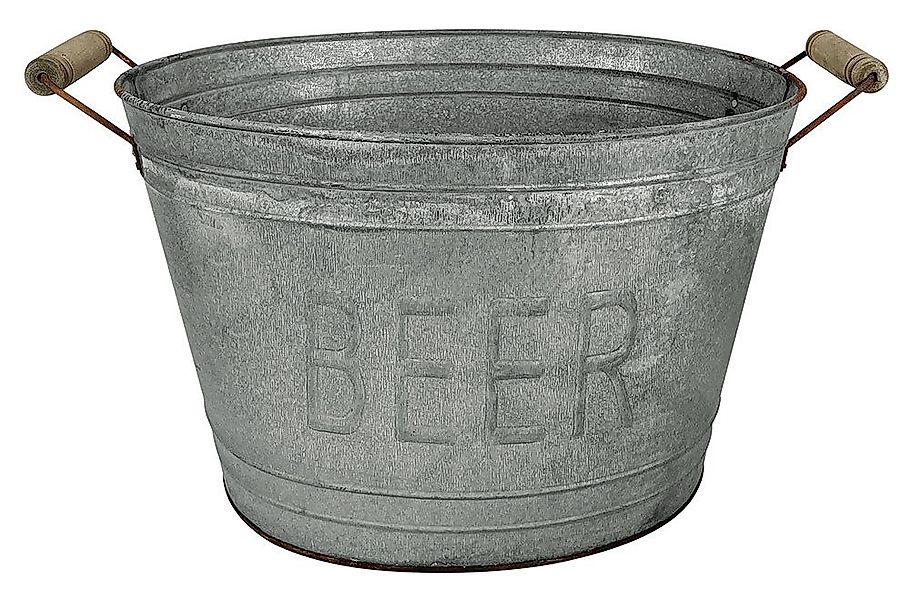 Zinkeimer Pflanzgefäß Beer Pflanztopf Zink mit Griffen Blumentopf Vintage 4 günstig online kaufen