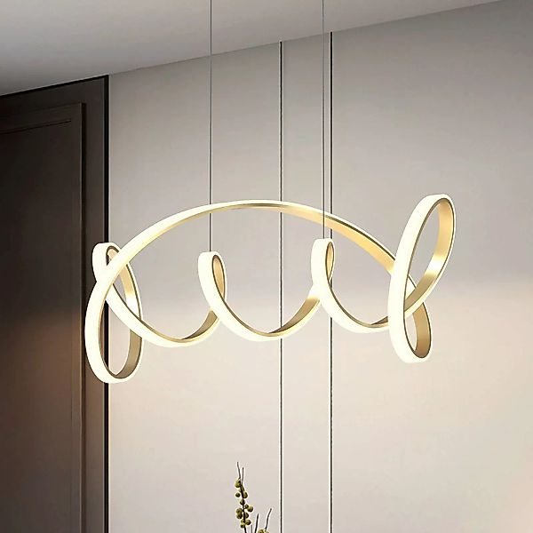 LED-Hängeleuchte Kira, goldfarben, Länge 102 cm, 4000 K günstig online kaufen