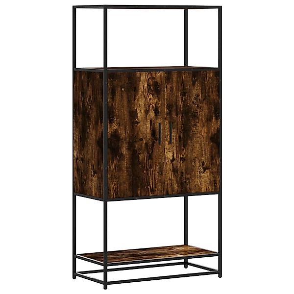 vidaXL Highboard Räuchereiche 68x35x139 cm Holzwerkstoff und Metall 849041 günstig online kaufen