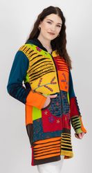 DEPROC Active Fleecejacke "Patchwork NUNAVUT LONG WMN" auch in Großen Größe günstig online kaufen
