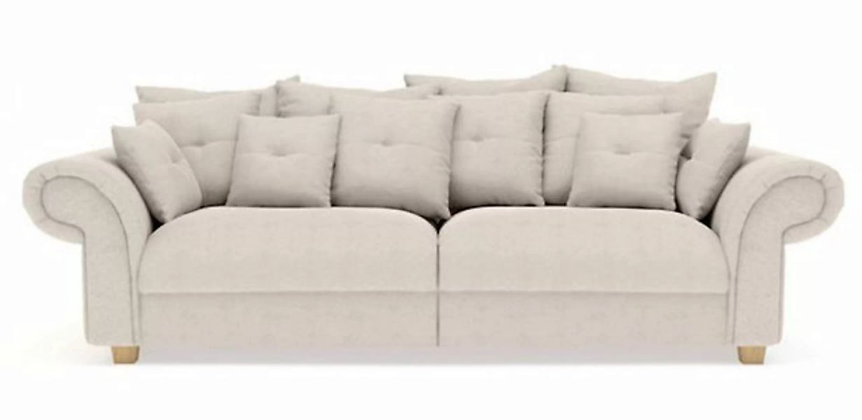 Feldmann-Wohnen Big-Sofa Quito, 1 Teile, 242x106x92cm beige mit Kissen günstig online kaufen