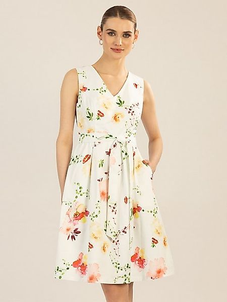 Apart Cocktailkleid aus matt glänzendem Satin mit allover Flower- Print günstig online kaufen