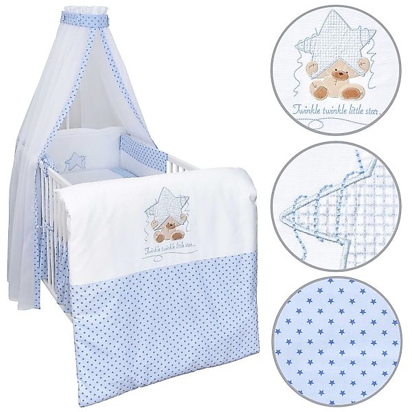 Baby-Delux Babybettwäsche Baby Bettwäsche Set 4-Tlg. Nestchen Chiffonhimmel günstig online kaufen