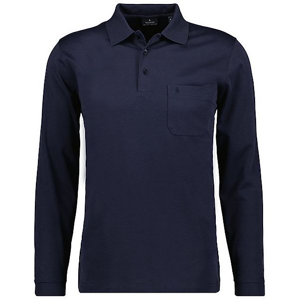 RAGMAN Poloshirt Herren Langarm-Poloshirt - Soft Knit Polo Knopf günstig online kaufen